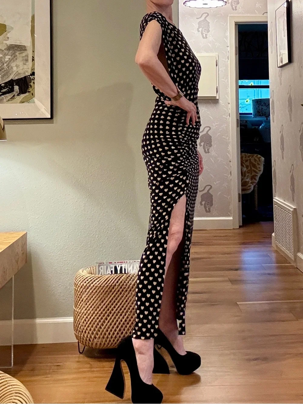 Free People Hearts Cap-Sleeve Maxi Dress